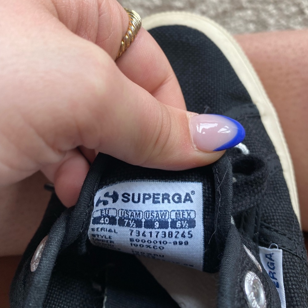 Superga Black Cotu Sneaker Women’s 9 - Picture 6 of 6